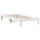 sengeramme uden madras 90x190 cm massivt fyrretræ hvid