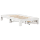 sengeramme uden madras 90x190 cm massivt fyrretræ hvid