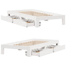 sengeramme uden madras 90x190 cm massivt fyrretræ hvid