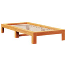 sengeramme uden madras 90x190 cm massivt fyrretræ gyldenbrun