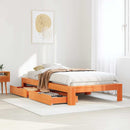 sengeramme uden madras 90x190 cm massivt fyrretræ gyldenbrun