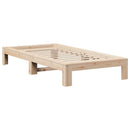 sengeramme uden madras 75x190 cm massivt fyrretræ