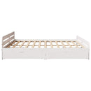 sengeramme uden madras 200x200 cm massivt fyrretræ hvid