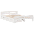 sengeramme uden madras 140x190 cm massivt fyrretræ hvid
