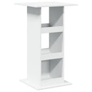 barbord med opbevaring 60x60x102 cm konstrueret træ hvid