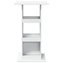 barbord med opbevaring 60x60x102 cm konstrueret træ hvid