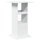 barbord med opbevaring 60x60x102 cm konstrueret træ hvid