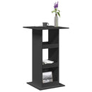 barbord med opbevaring 60x60x102 cm konstrueret træ sort