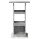 barbord med opbevaring 60x60x102 cm konstrueret træ betongrå