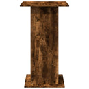 barbord med opbevaring 60x60x102 cm konstrueret træ røget eg