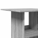 barbord med opbevaring 60x60x102 cm konstrueret træ grå