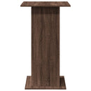 barbord med opbevaring 60x60x102 cm konstrueret træ brunt eg
