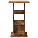 barbord med opbevaring 60x60x102 cm konstrueret træ gammelt træ