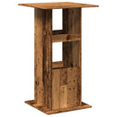 barbord med opbevaring 60x60x102 cm konstrueret træ gammelt træ