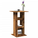 barbord med opbevaring 60x60x102 cm konstrueret træ gammelt træ