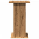 barbord med opbevaring 60x60x102 cm konstrueret træ egetræslook