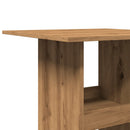 barbord med opbevaring 60x60x102 cm konstrueret træ egetræslook