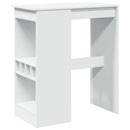 barbord med stativer 90x47,5x103,5 cm konstrueret træ hvid