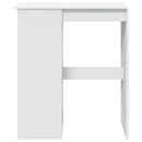 barbord med stativer 90x47,5x103,5 cm konstrueret træ hvid