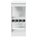 barbord med stativer 90x47,5x103,5 cm konstrueret træ hvid