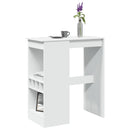 barbord med stativer 90x47,5x103,5 cm konstrueret træ hvid