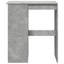 barbord med stativer 90x47,5x103,5 cm konstrueret træ betongrå