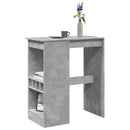 barbord med stativer 90x47,5x103,5 cm konstrueret træ betongrå