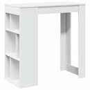 barbord med stativer 102x50x103,5 cm konstrueret træ hvid