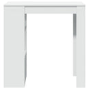 barbord med stativer 102x50x103,5 cm konstrueret træ hvid