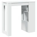 barbord med stativer 102x50x103,5 cm konstrueret træ hvid
