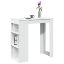 barbord med stativer 102x50x103,5 cm konstrueret træ hvid
