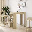 barbord med stativer 102x50x103,5 cm konstrueret træ sonoma-eg