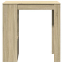 barbord med stativer 102x50x103,5 cm konstrueret træ sonoma-eg