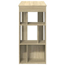 barbord med stativer 102x50x103,5 cm konstrueret træ sonoma-eg