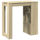 barbord med stativer 102x50x103,5 cm konstrueret træ sonoma-eg