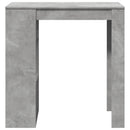barbord med stativer 102x50x103,5 cm konstrueret træ betongrå