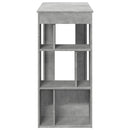 barbord med stativer 102x50x103,5 cm konstrueret træ betongrå
