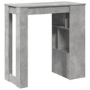 barbord med stativer 102x50x103,5 cm konstrueret træ betongrå