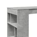 barbord med stativer 102x50x103,5 cm konstrueret træ betongrå