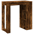 barbord m. stativer 102x50x103,5 cm konstrueret træ røget eg