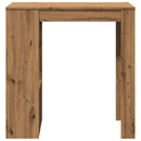 barbord m. stativer 102x50x103,5 cm konstrueret træ egetræslook
