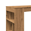 barbord m. stativer 102x50x103,5 cm konstrueret træ egetræslook