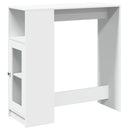 barbord med stativer 101x40x103,5 cm konstrueret træ hvid