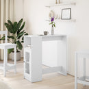 barbord med stativer 101x40x103,5 cm konstrueret træ hvid
