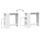barbord med stativer 101x40x103,5 cm konstrueret træ hvid