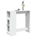 barbord med stativer 101x40x103,5 cm konstrueret træ hvid