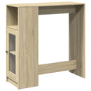 barbord med stativer 101x40x103,5 cm konstrueret træ sonoma-eg