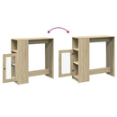 barbord med stativer 101x40x103,5 cm konstrueret træ sonoma-eg