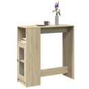 barbord med stativer 101x40x103,5 cm konstrueret træ sonoma-eg