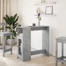 barbord med stativer 101x40x103,5 cm konstrueret træ betongrå
